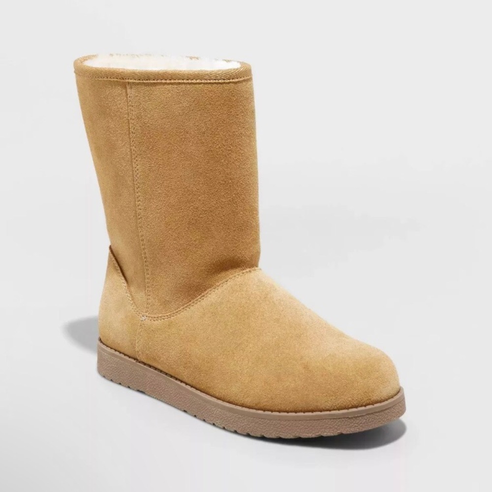 Women's Soph Shearling Style Boots - Universal Thread Tan 8 New!